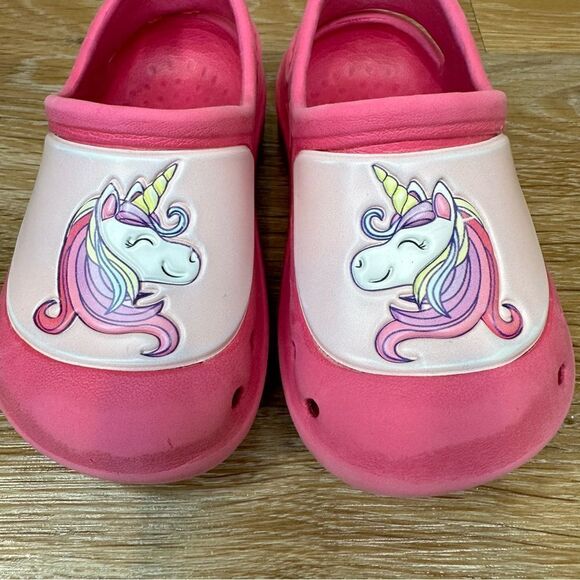 Swiggles Pink Unicorn Girls Size 5/6 Slip On Clogs - Picture 6 of 11
